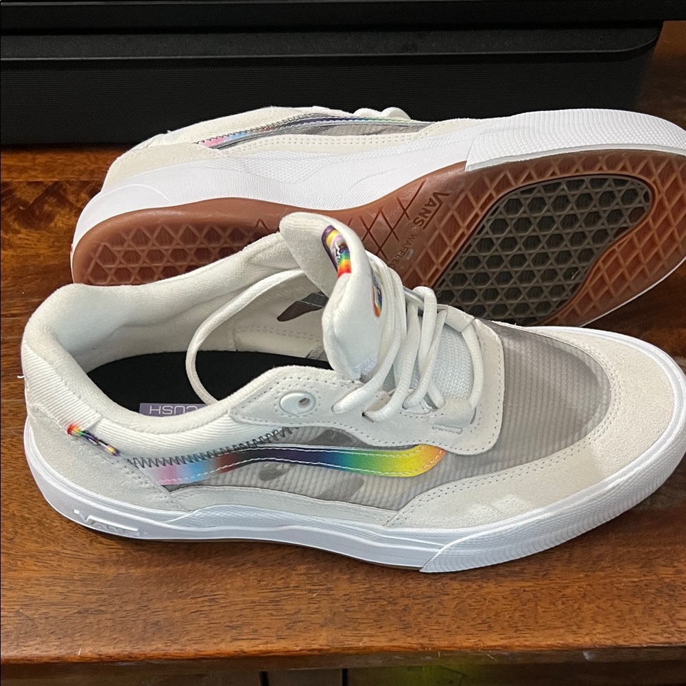 Vans ' White and Rainbow Sneakers